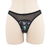 Gothic Green Skull Mesh Thong